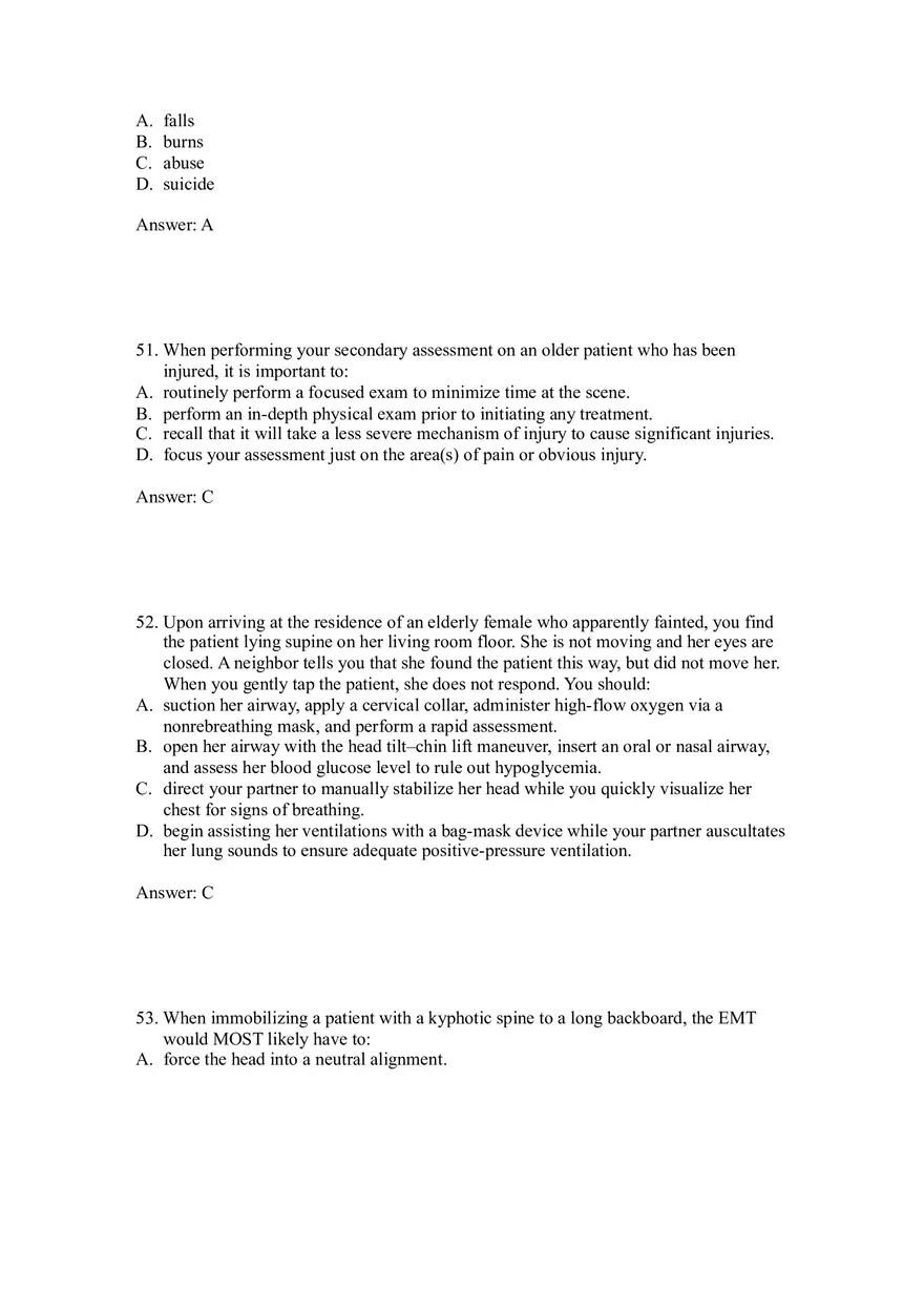 Effective Communication and Assessment Strategies for Elderly Patients 36-67 Answers - Page 5