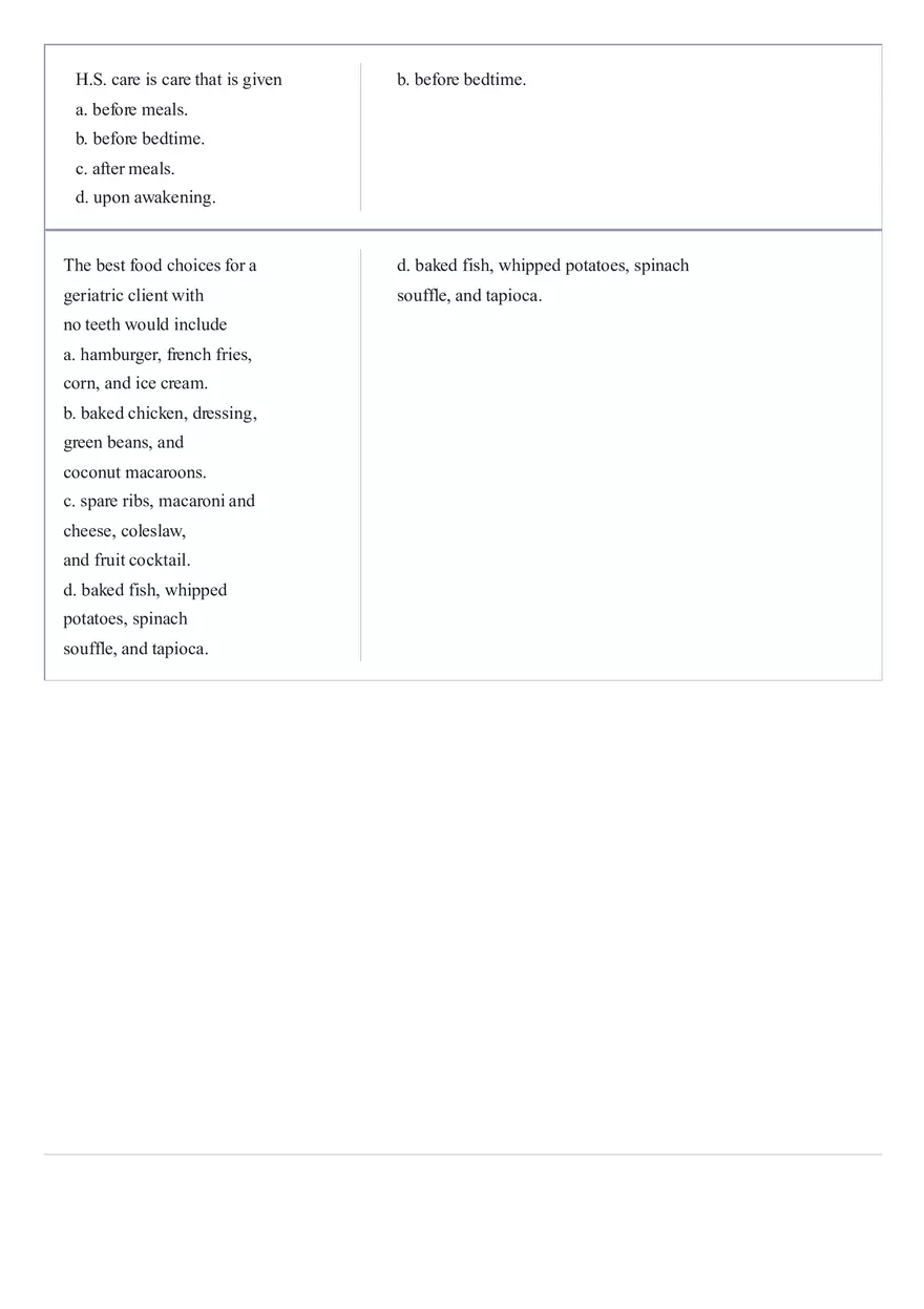 Practice Questions CNA State Exam Part 3 - Page 7