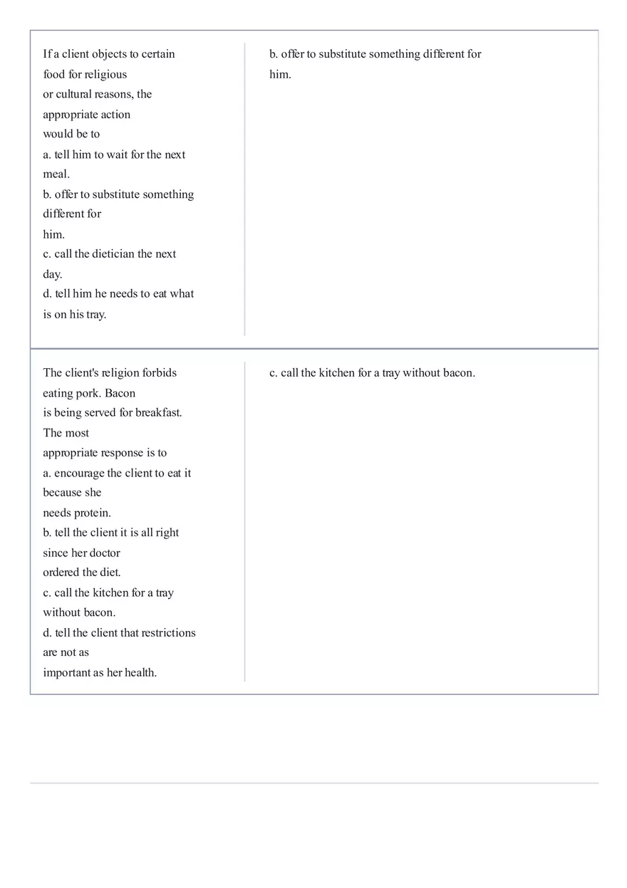 Practice Questions CNA State Exam Part 3 - Page 3