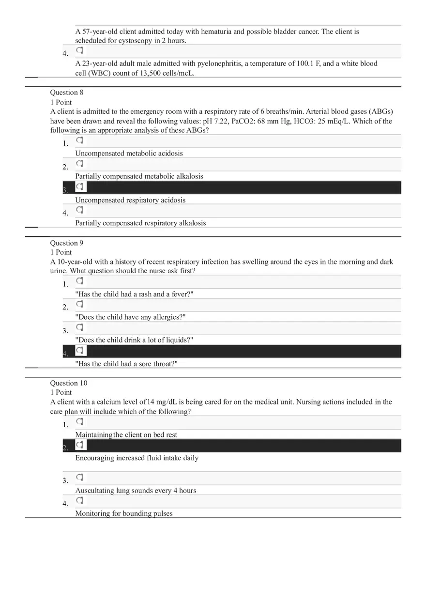 Professional Nursing Exam 1 - Page 8