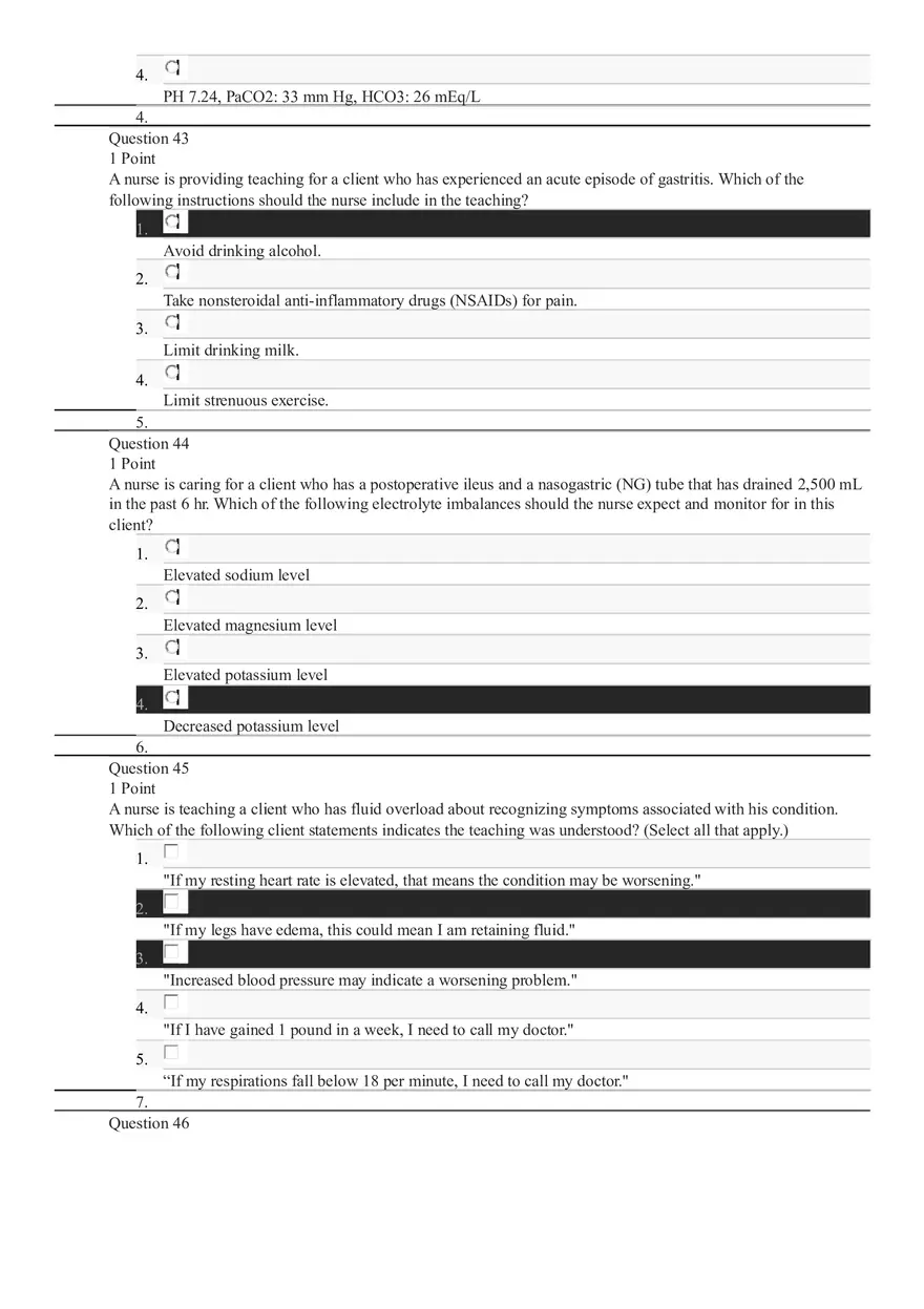 Professional Nursing Exam 1 - Page 5