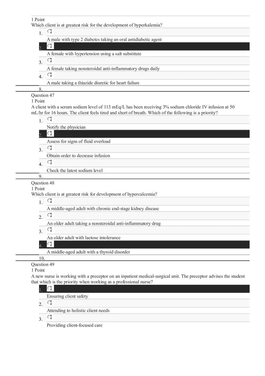 Professional Nursing Exam 1 - Page 6