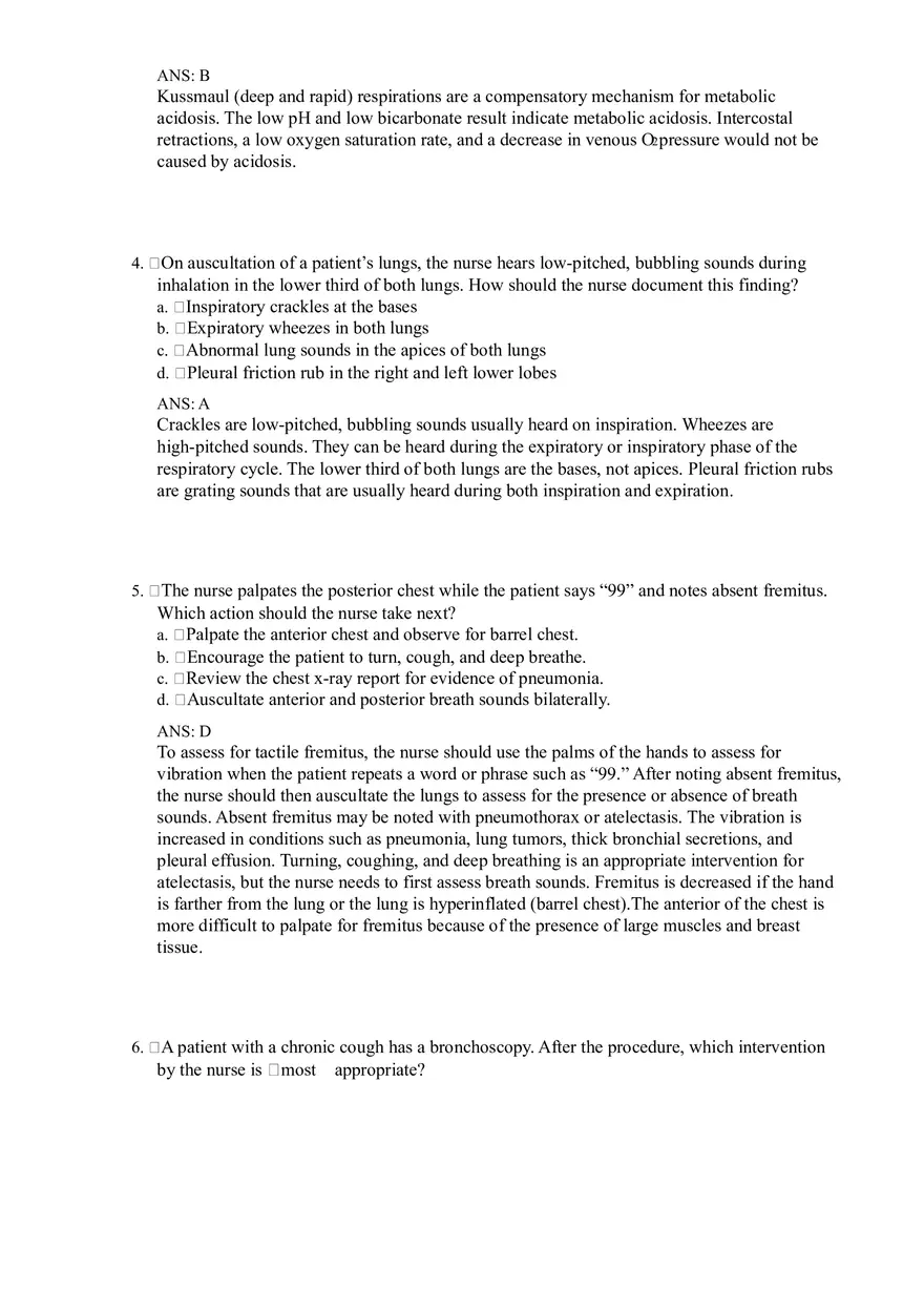 Nursing Assessment Respiratory System Notes - Page 2