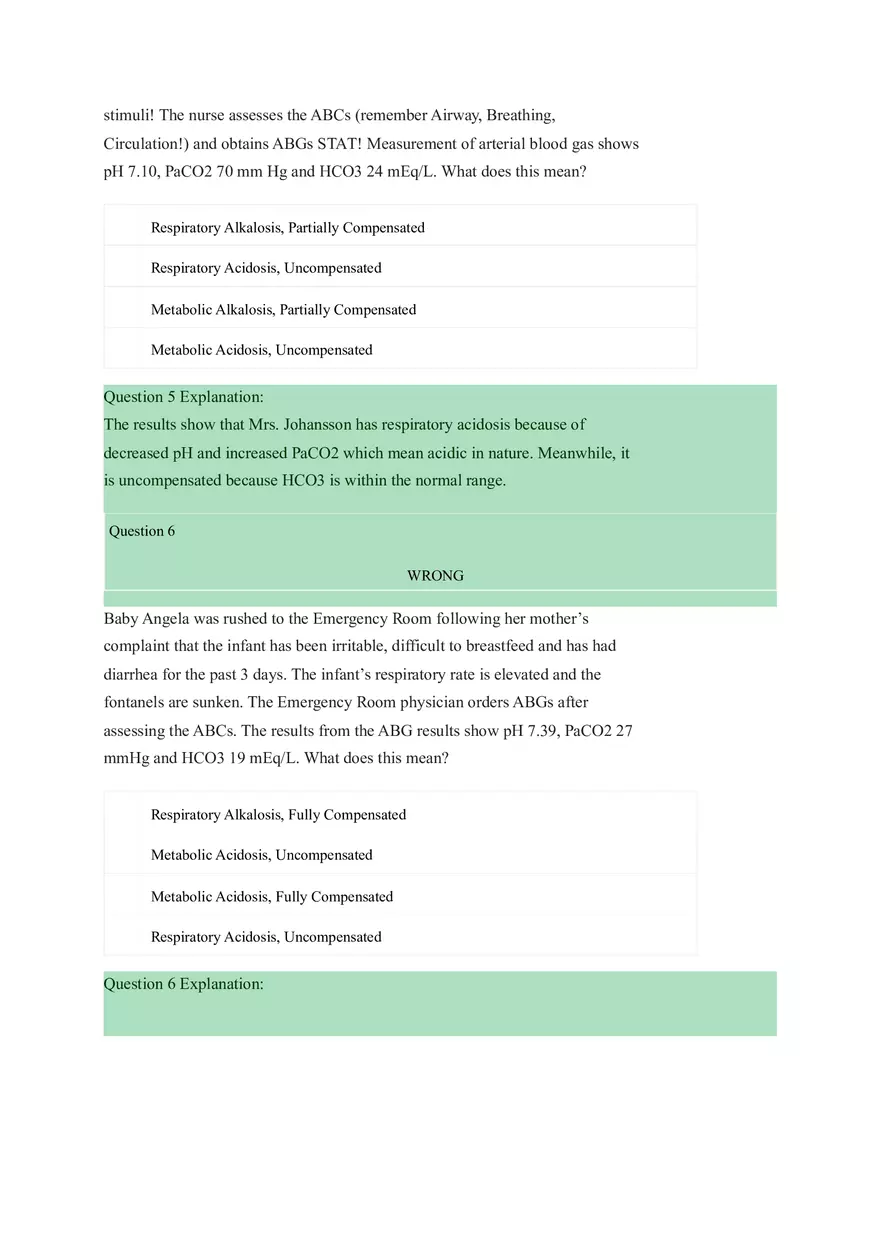Acid Base Balance Practice - Page 13