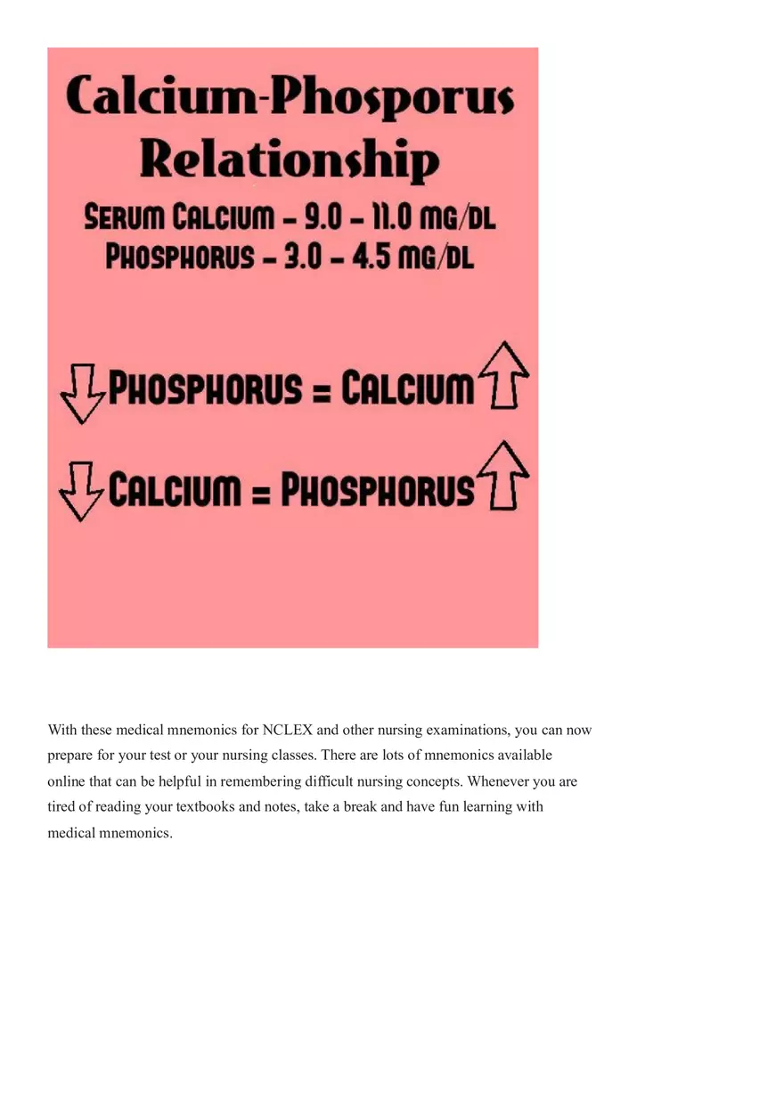 Must Have Nursing Mnemonics Part 5 - Page 9