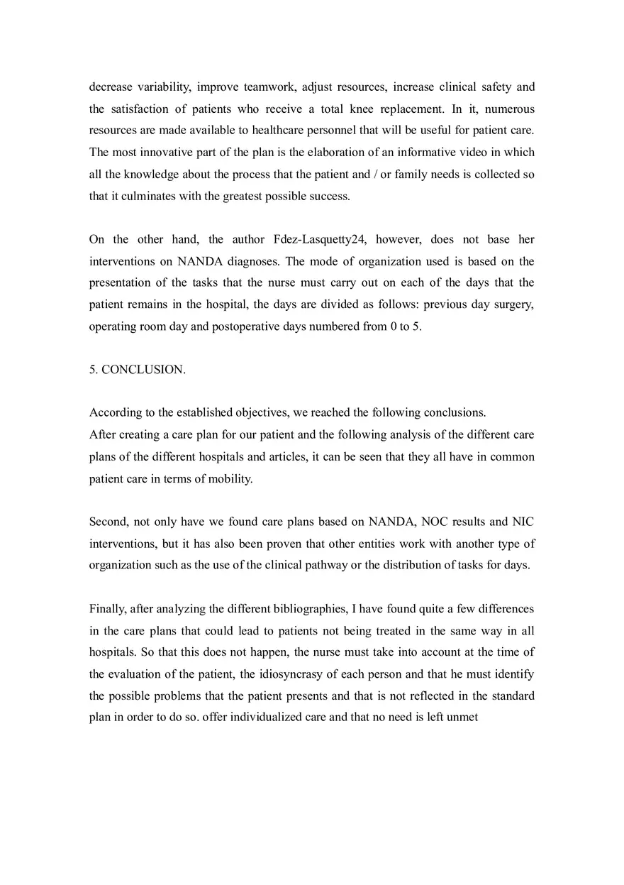 Care Plan for the Patient Undergoing Knee Arthroplasty - Page 10