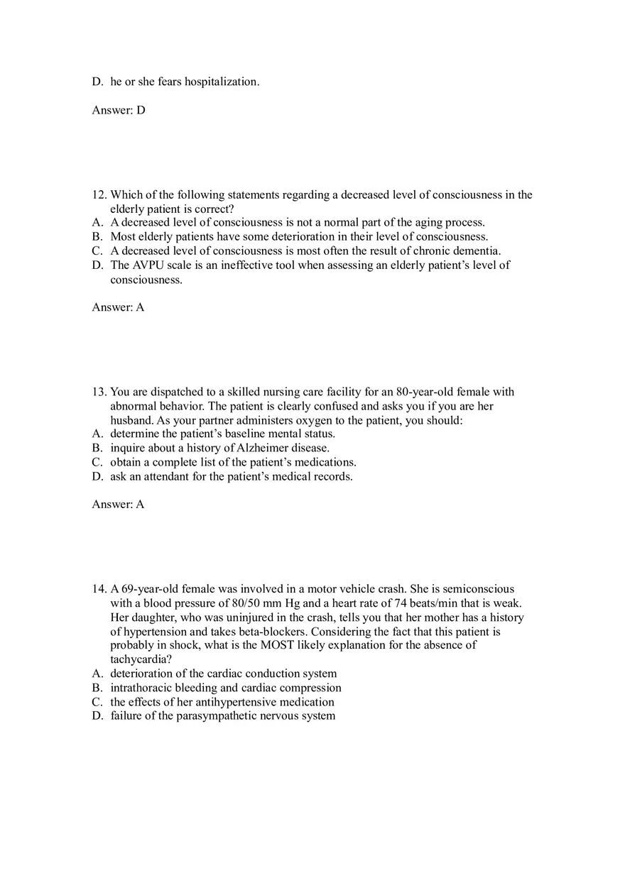 Effective Communication and Assessment Strategies for Elderly Patients 1-35 Answers - Page 4