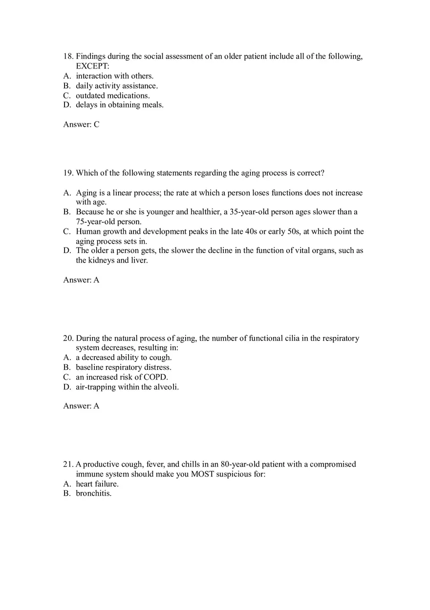 Effective Communication and Assessment Strategies for Elderly Patients 1-35 Answers - Page 6