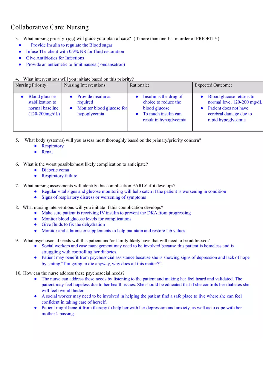 Diabetic Ketoacidosis (DKA) Case Study - Page 14