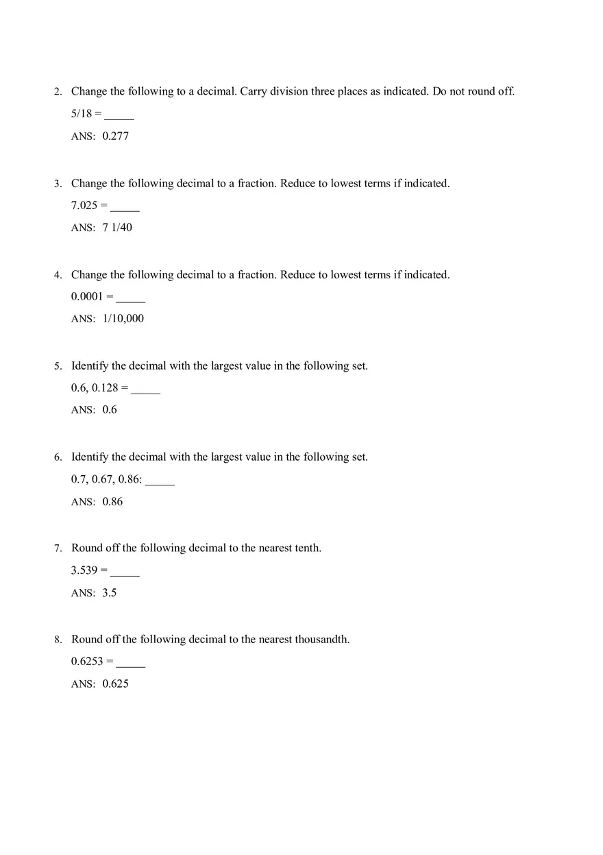 Math for Nursing (Roman Numerals) - Page 9