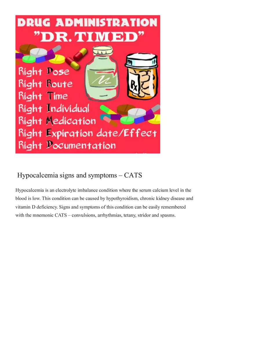 Must Have Nursing Mnemonics Part 4 - Page 1