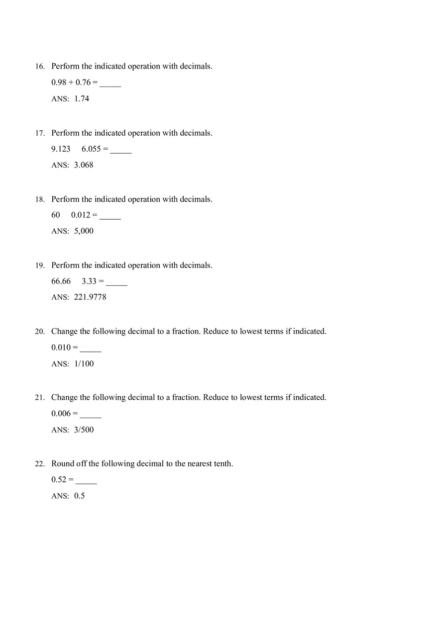 Math for Nursing (Ratio and Proportion) - Page 1