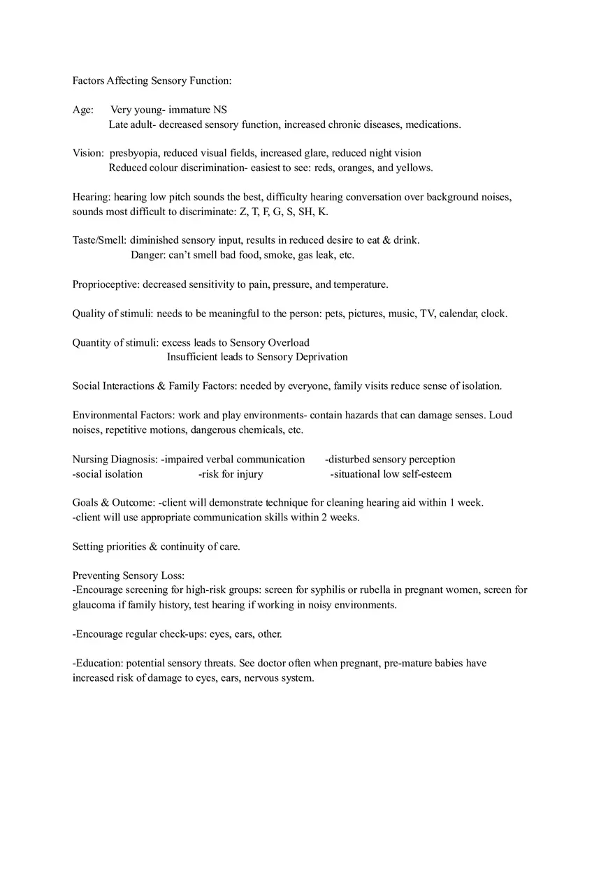 Altered Sensory Function - Page 4