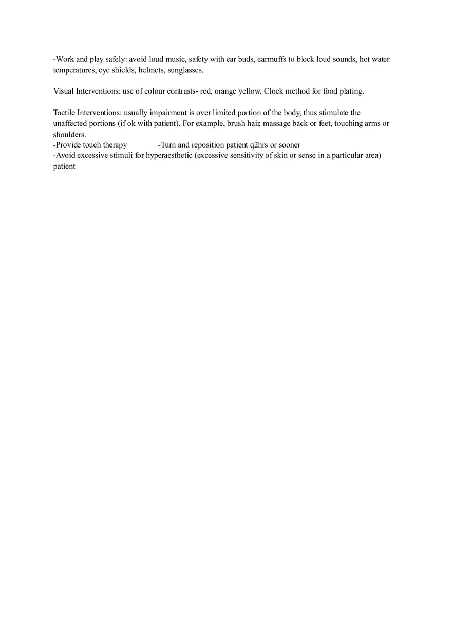 Altered Sensory Function - Page 5