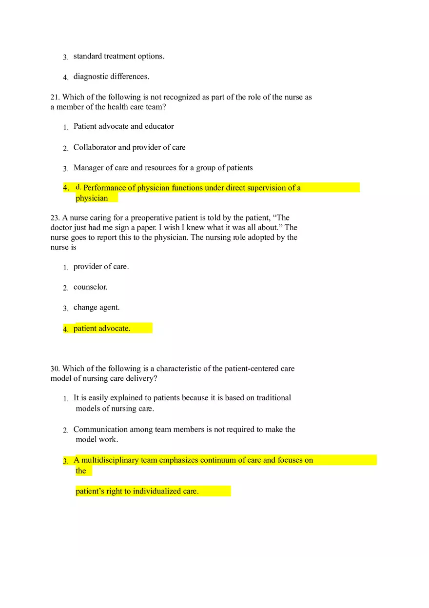 Nursing Exam Study Guide Chapters 6-16 - Page 7