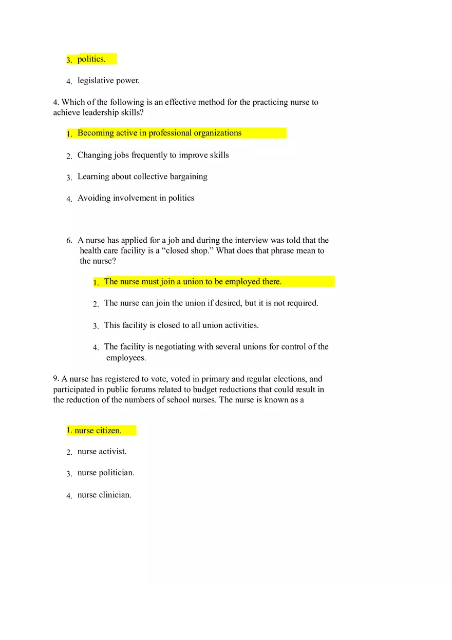 Nursing Exam Study Guide Chapters 6-16 - Page 9