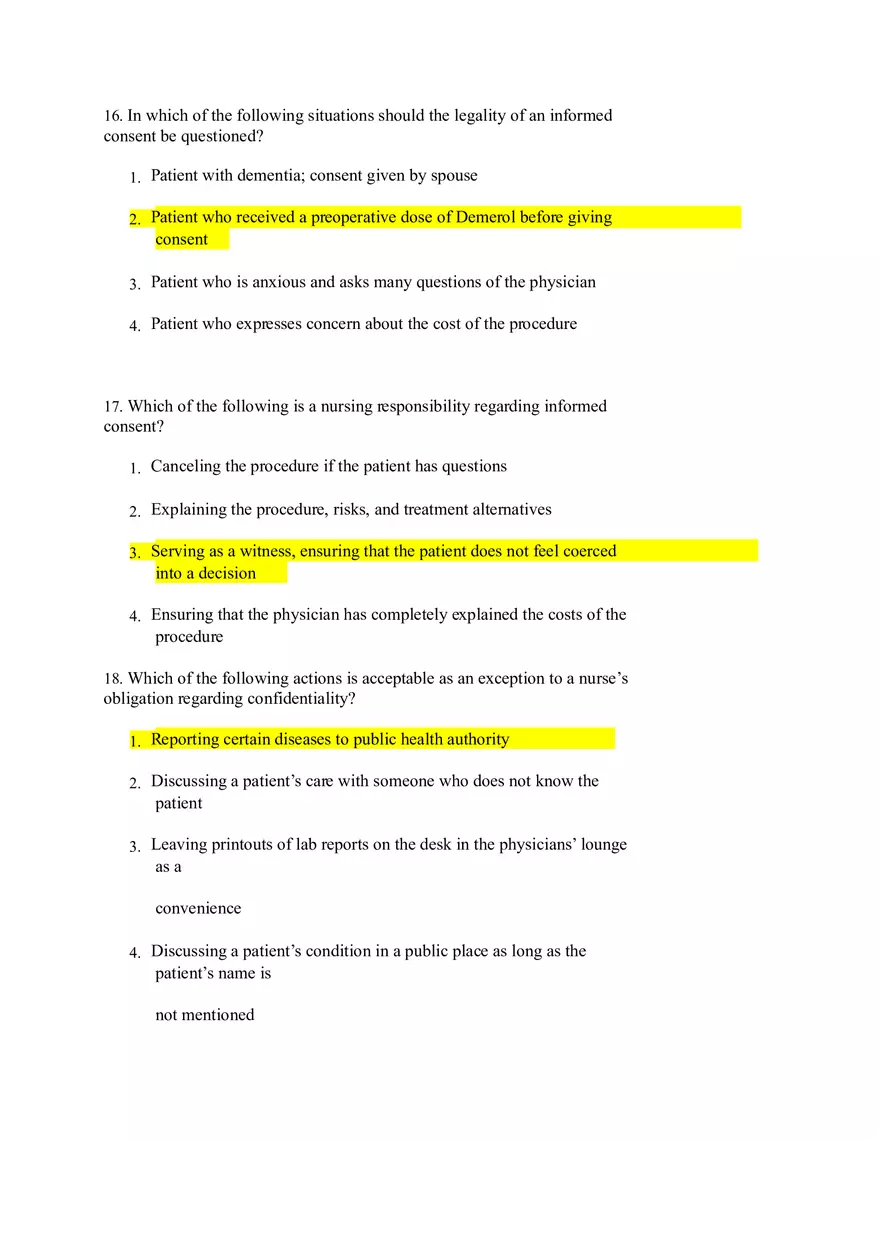 Nursing Exam Study Guide Chapters 6-16 - Page 13