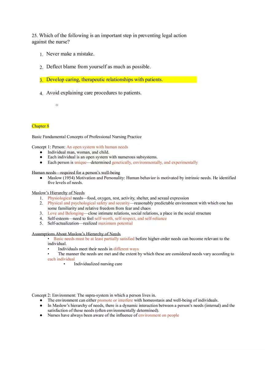Nursing Exam Study Guide Chapters 6-16 - Page 14