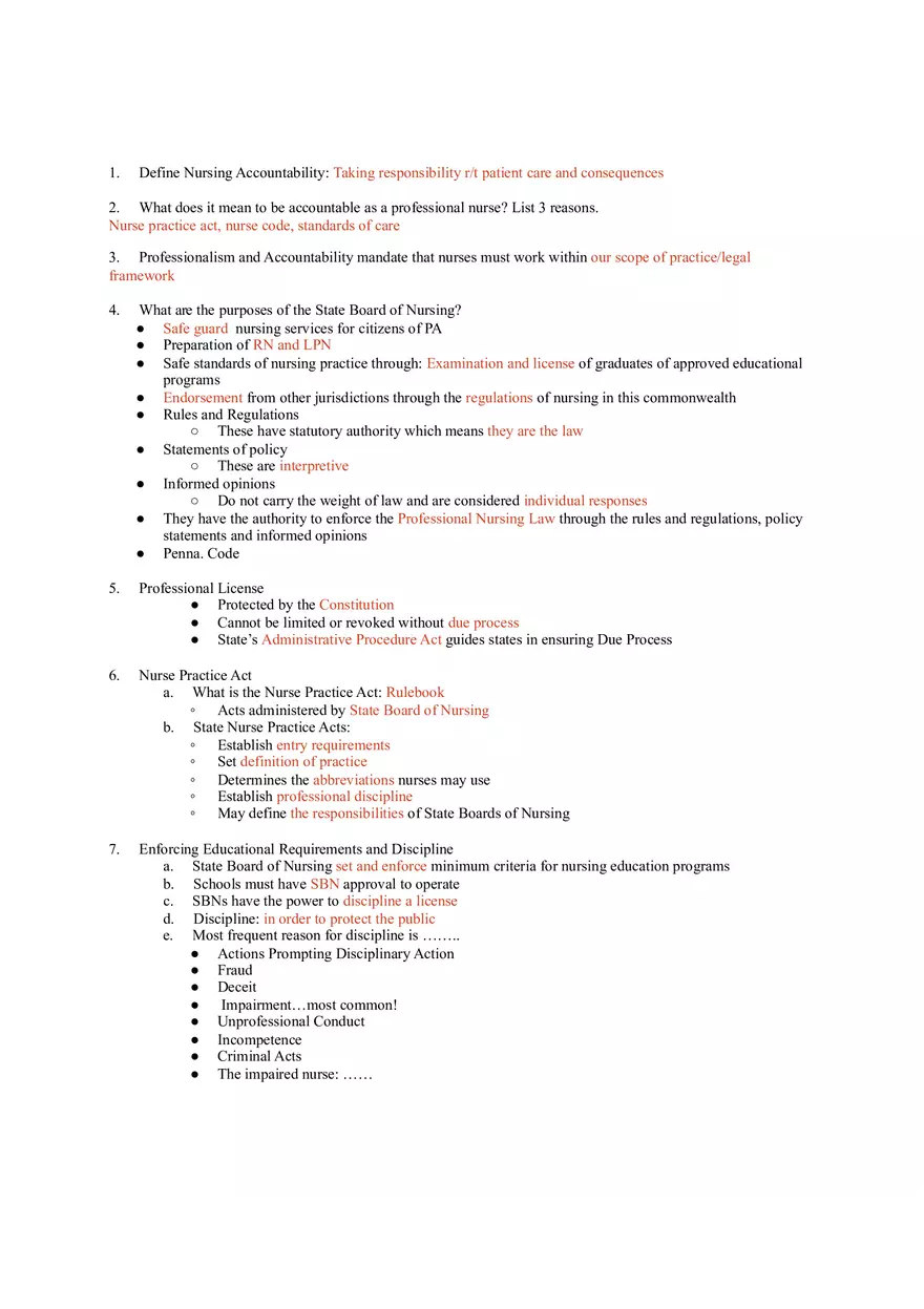 Nursing Exam Study Guide Chapters 6-16 - Page 1
