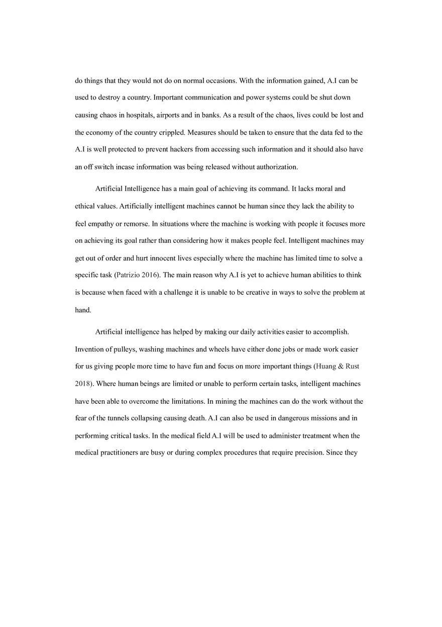 Argumentative Essay on Artificial Intelligence - Page 2
