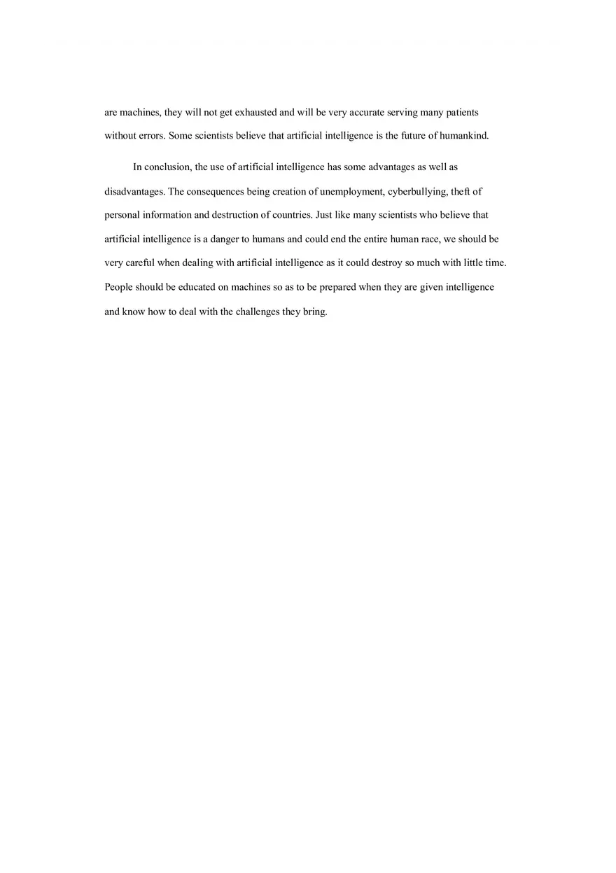 Argumentative Essay on Artificial Intelligence - Page 3