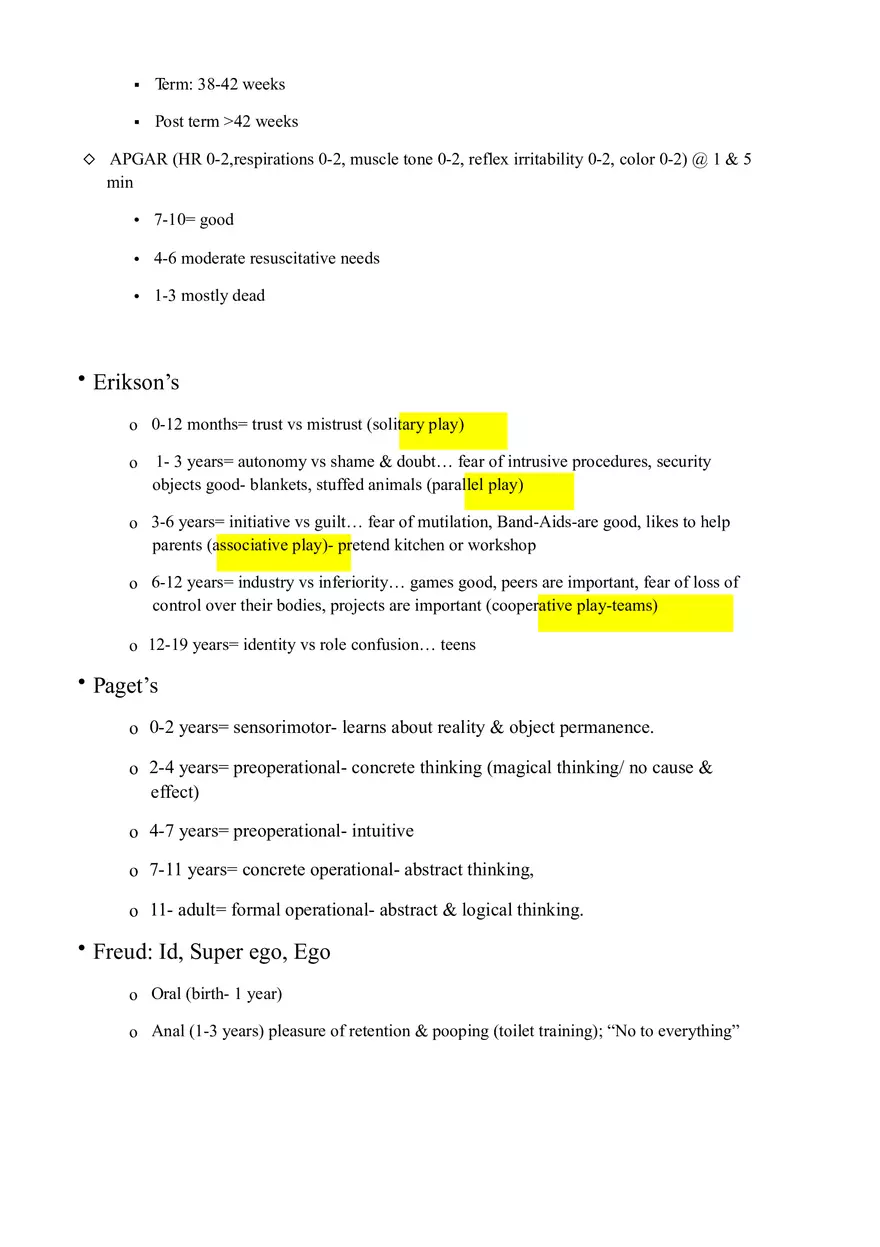 Nursing Care of Children Part 2 - Page 1