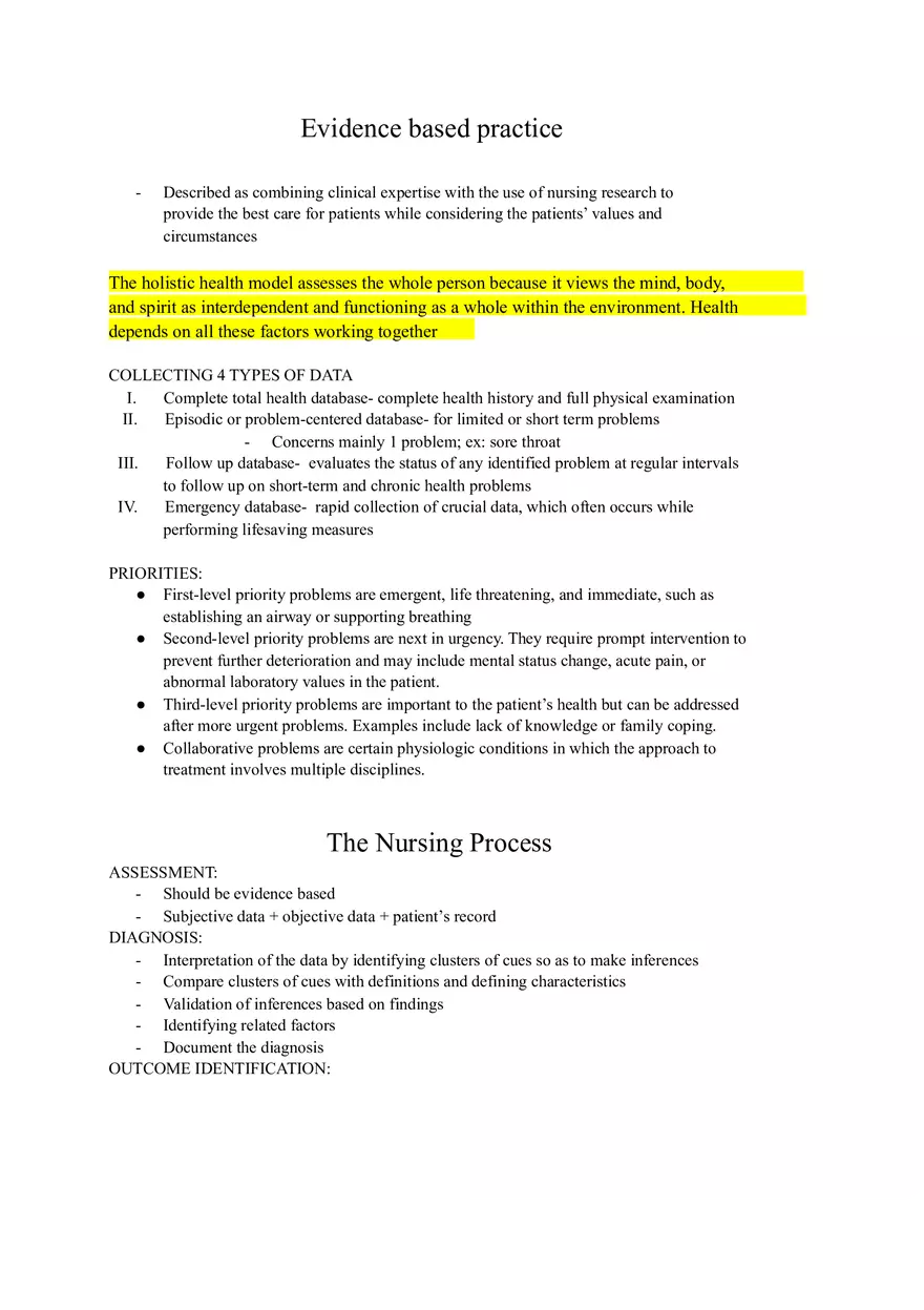 Foundations of Nursing Practice: Assessment and Communication - Page 1