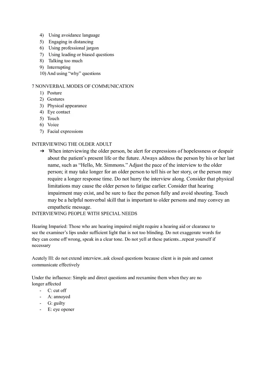 Foundations of Nursing Practice: Assessment and Communication - Page 4