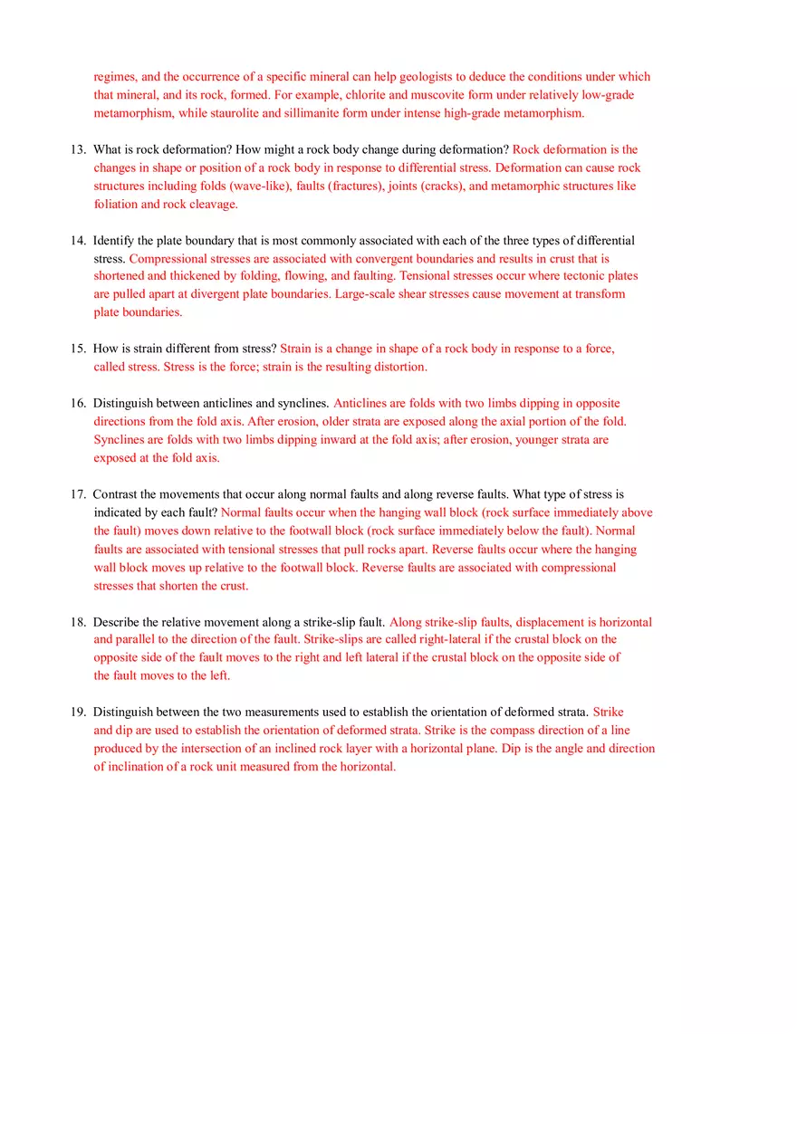 An Introduction to Physical Geology Questions with Answers - Page 2