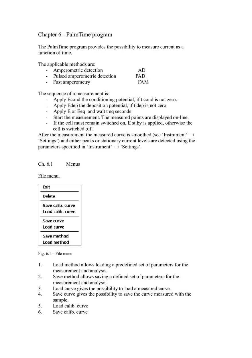 Palm Sens User Guide Chapter 3 - Page 1