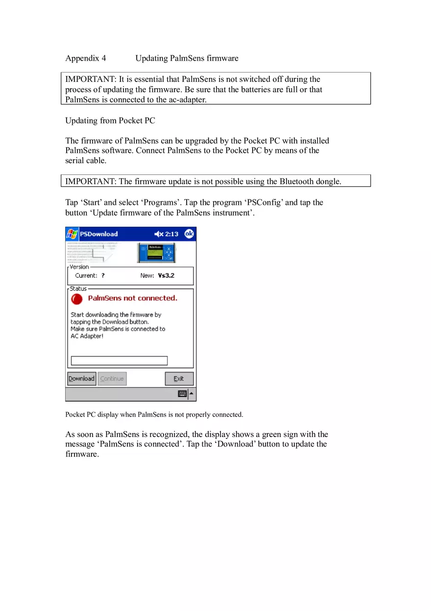 Palm Sens User Guide Chapter 3 - Page 5