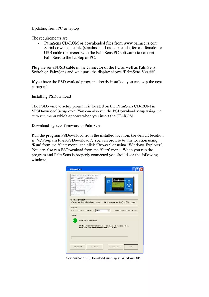 Palm Sens User Guide Chapter 3 - Page 6