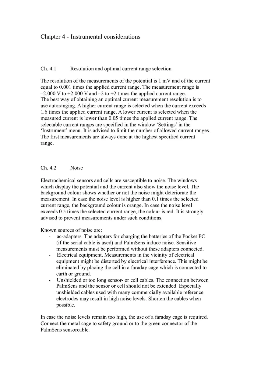 Palm Sens User Guide Chapter 2 - Page 1