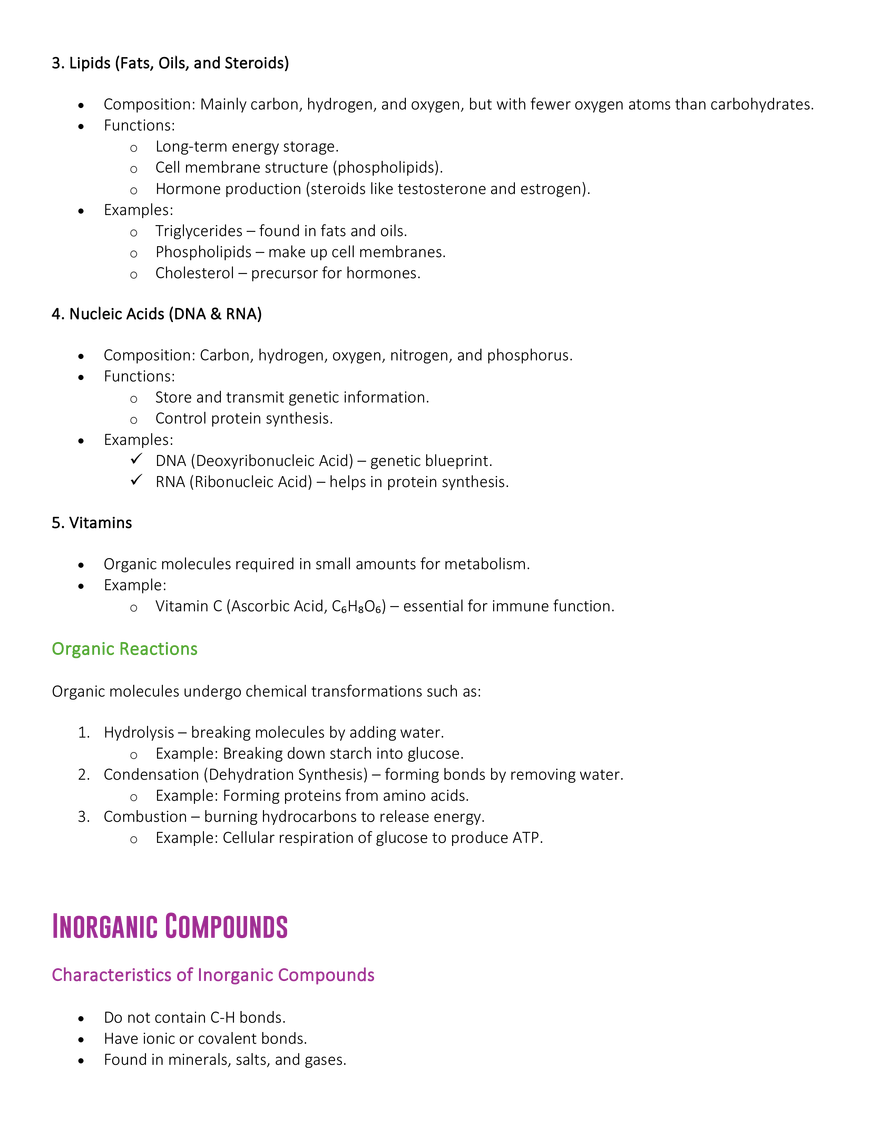 Organic and Inorganic Compounds - Page 2
