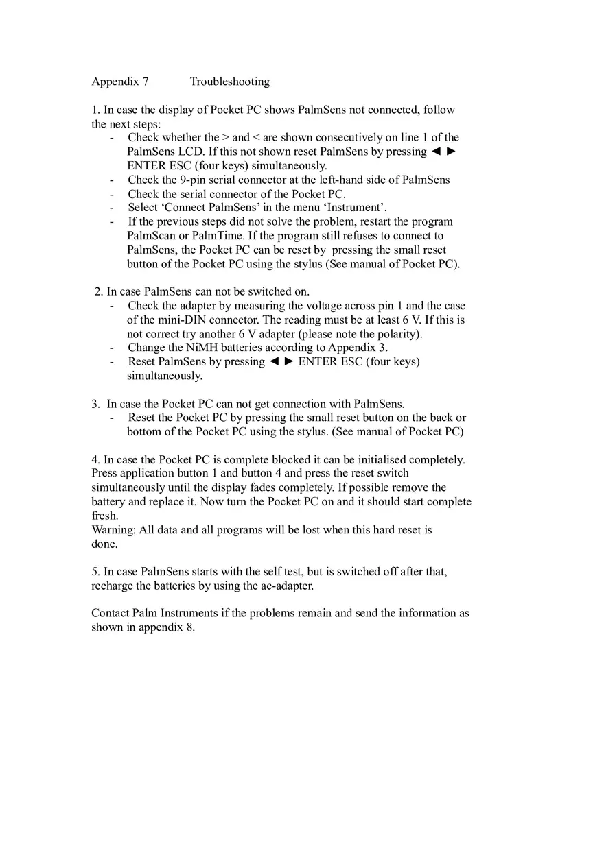 Palm Sens User Guide Chapter 4 - Page 8