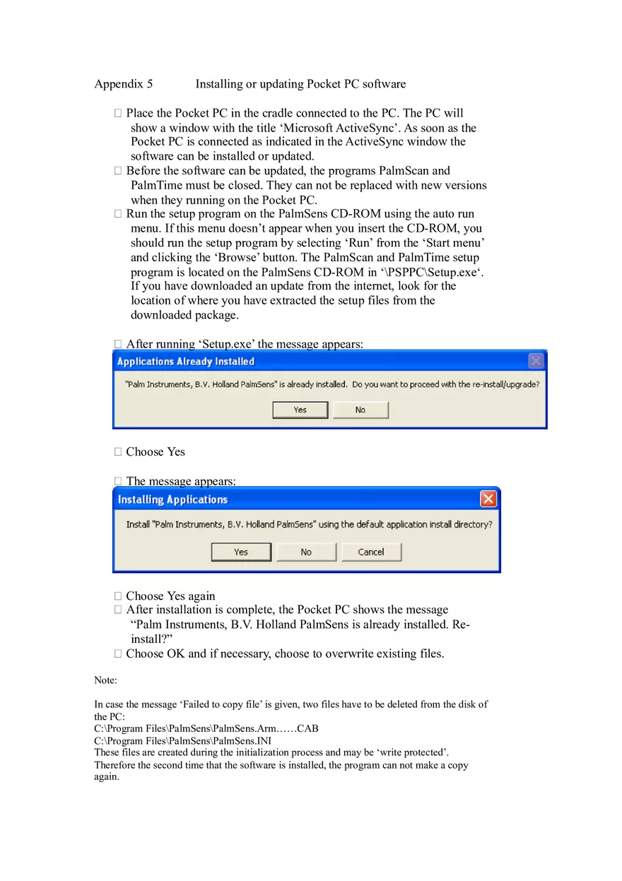 Palm Sens User Guide Chapter 4 - Page 1