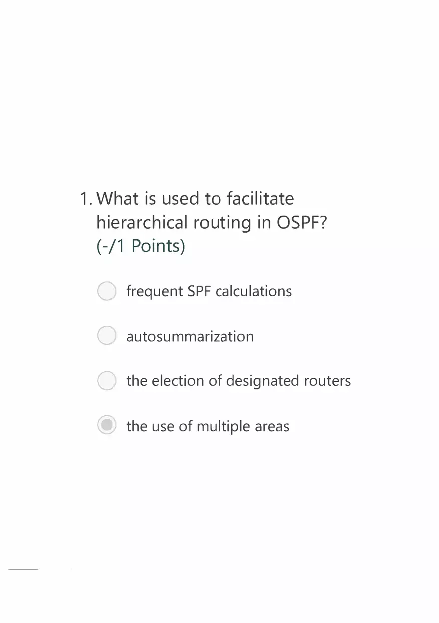 Hierarchical Routing in OSPF Answer Key Part 1 - Page 1