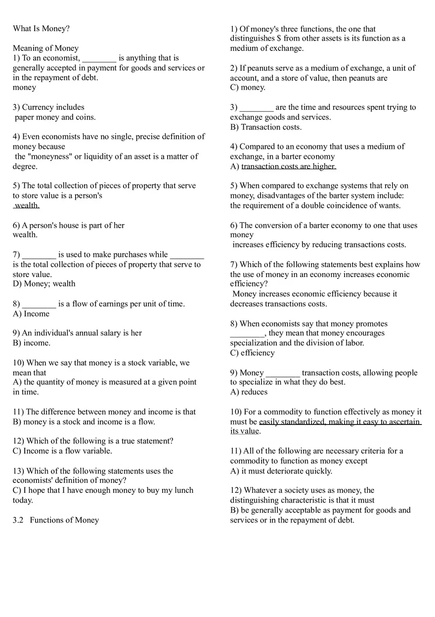What Is Money (Meaning of Money) - Page 1