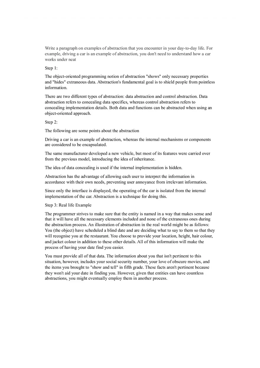 Examples of Abstraction in Real Life - Page 1