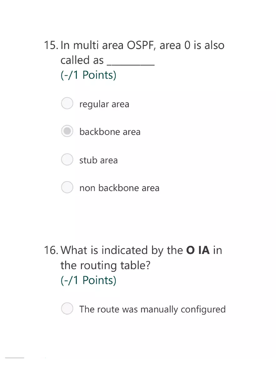 Hierarchical Routing in OSPF Answer Key Part 2 - Page 1