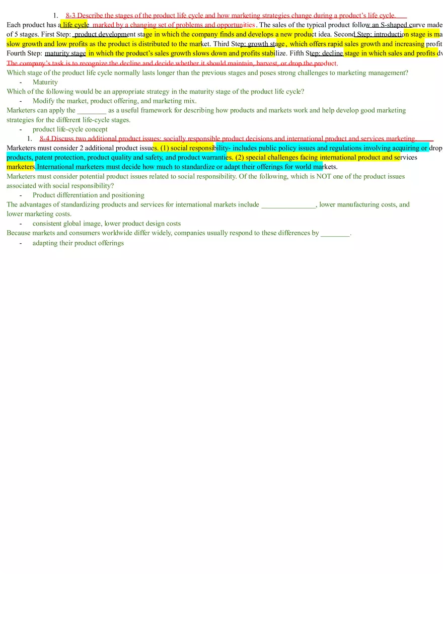 Understand the Consumer Market Chapter 5-8 Summary Review - Page 8