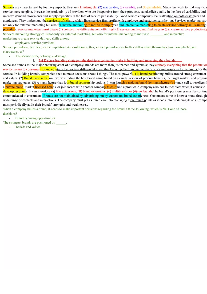 Understand the Consumer Market Chapter 5-8 Summary Review - Page 6
