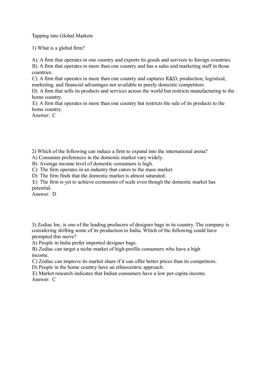 Tapping into Global Markets Part I - Page 1