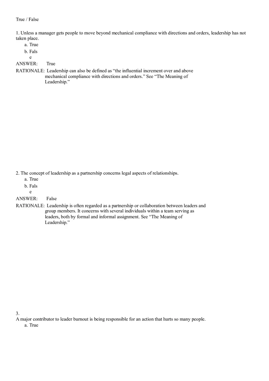 The Nature And Importance Of Leadership Part 1 - Page 1