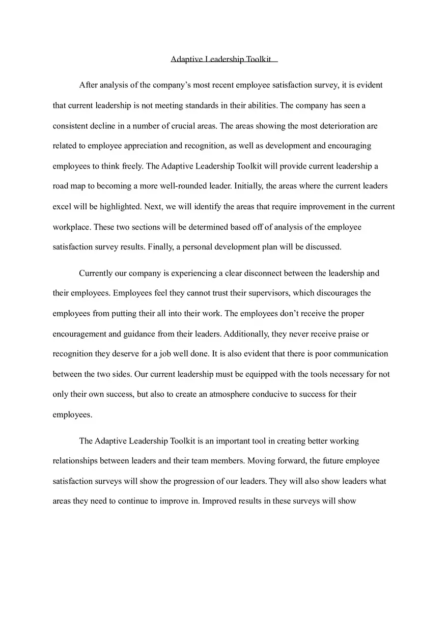 Adaptive Leadership Toolkit - Page 1