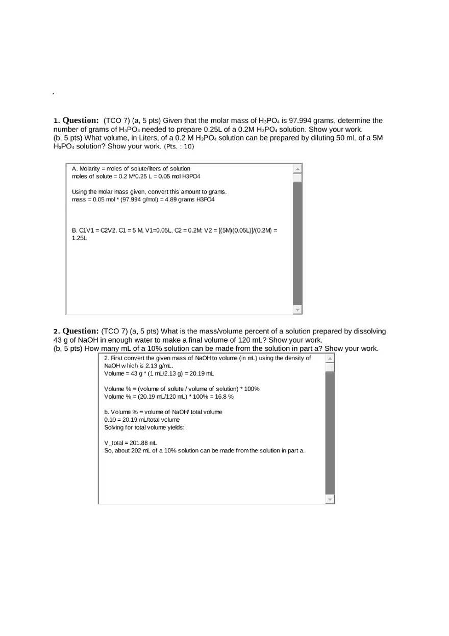 Molar Mass and Peptide - Page 1