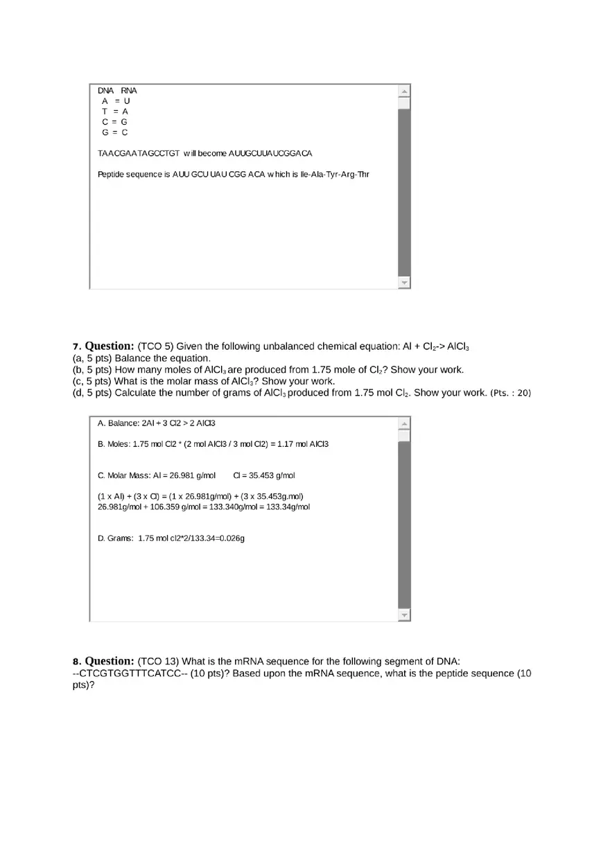 Molar Mass and Peptide - Page 3