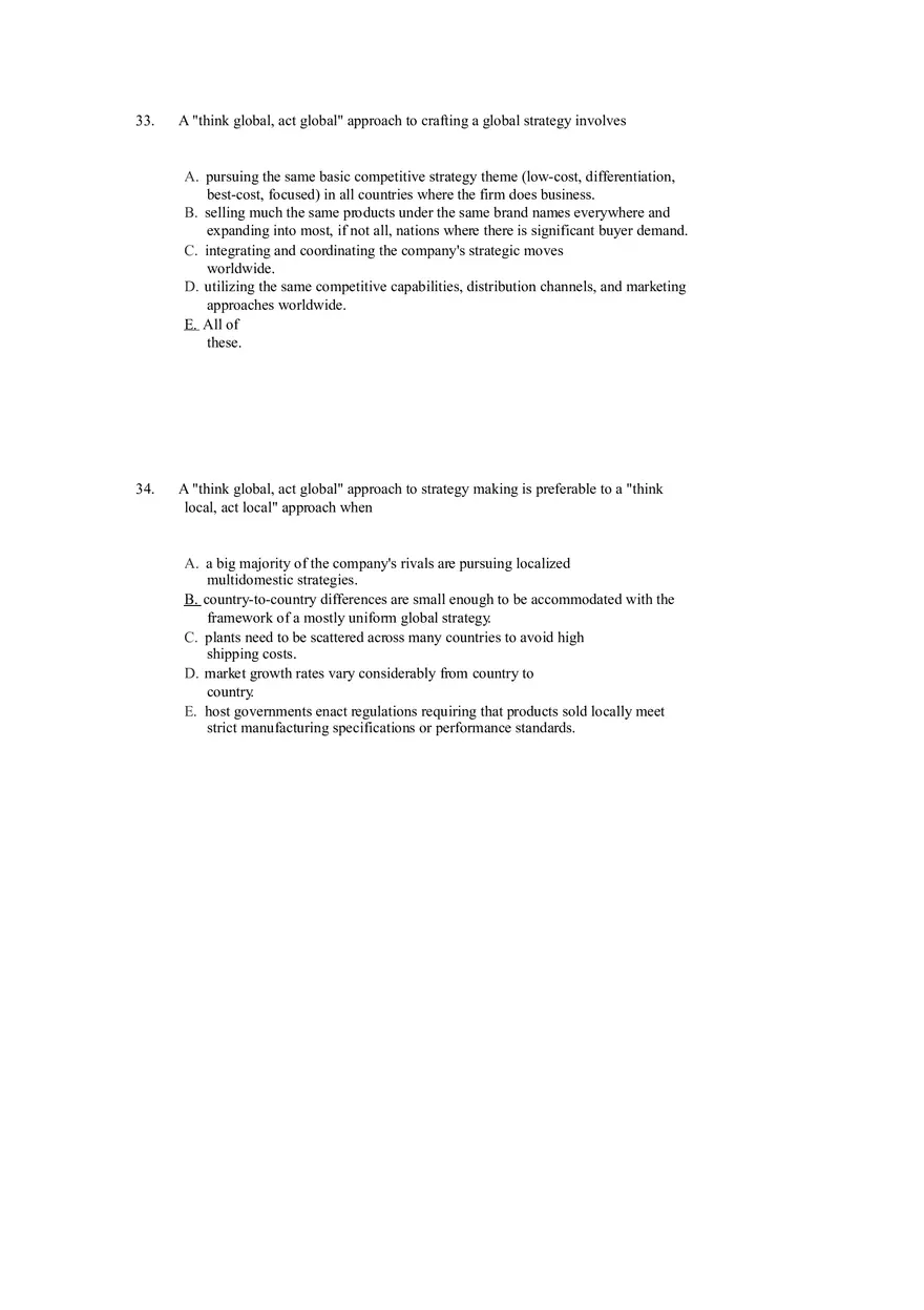 Strategies for Competing in International Markets Answer Key Part 2 - Page 7