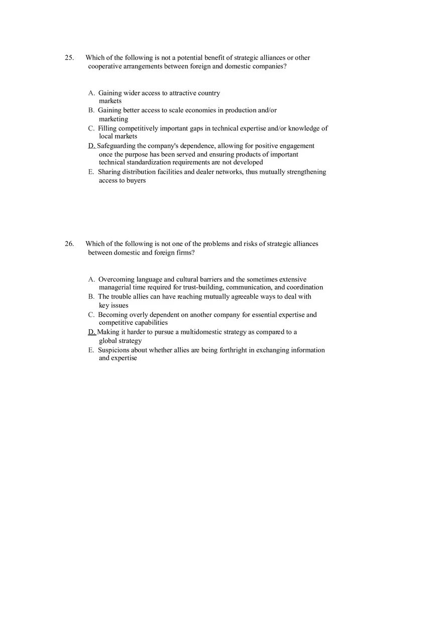 Strategies for Competing in International Markets Answer Key Part 2 - Page 3