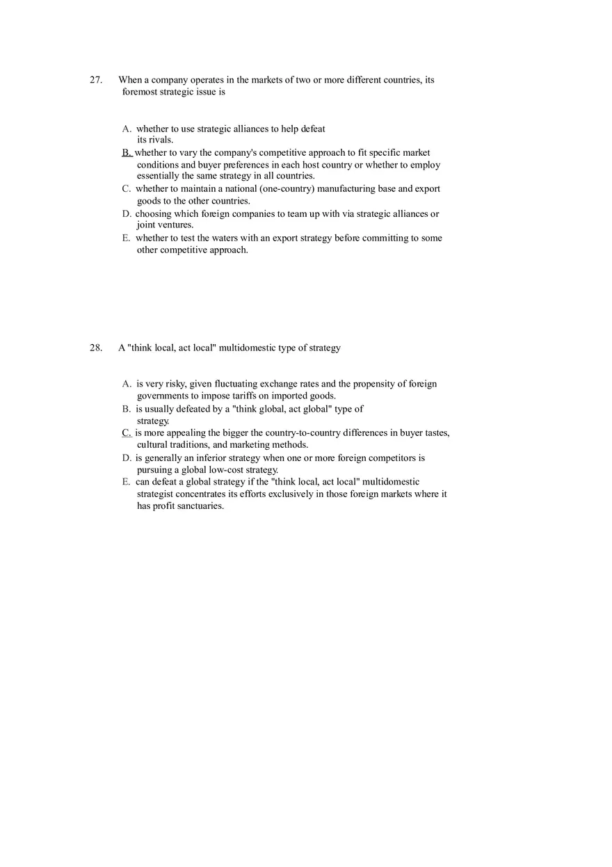 Strategies for Competing in International Markets Answer Key Part 2 - Page 4